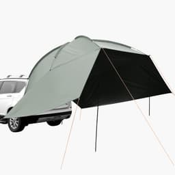 image-VEVOR Vehicle Awning, Large 10' x 7' Shade Coverage Car Side Awning, PU2000mm UV50+ Car Awning with Extended Side Canopies and Portable Storage Bag, Suitable for Truck, SUV, Van, Campers