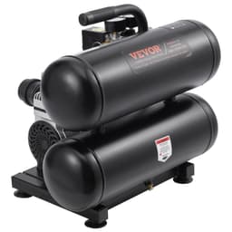 image-VEVOR Air Compressor, 4.6 Gallon Steel Tank, 1HP 2.2 CFM@90 PSI Oil Free Air Compressor & Max. 120PSI Pressure, 80dB Ultra Quiet Portable Compressor, for Auto Repair, Tire Inflation, Spray Painting