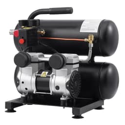 image-VEVOR Air Compressor, 4.6 Gallon Steel Tank, 1HP 2.2 CFM@90 PSI Oil Free Air Compressor & Max. 120PSI Pressure, 80dB Ultra Quiet Portable Compressor, for Auto Repair, Tire Inflation, Spray Painting