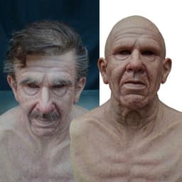 image-Old man mask white hair white beard headgear halloween