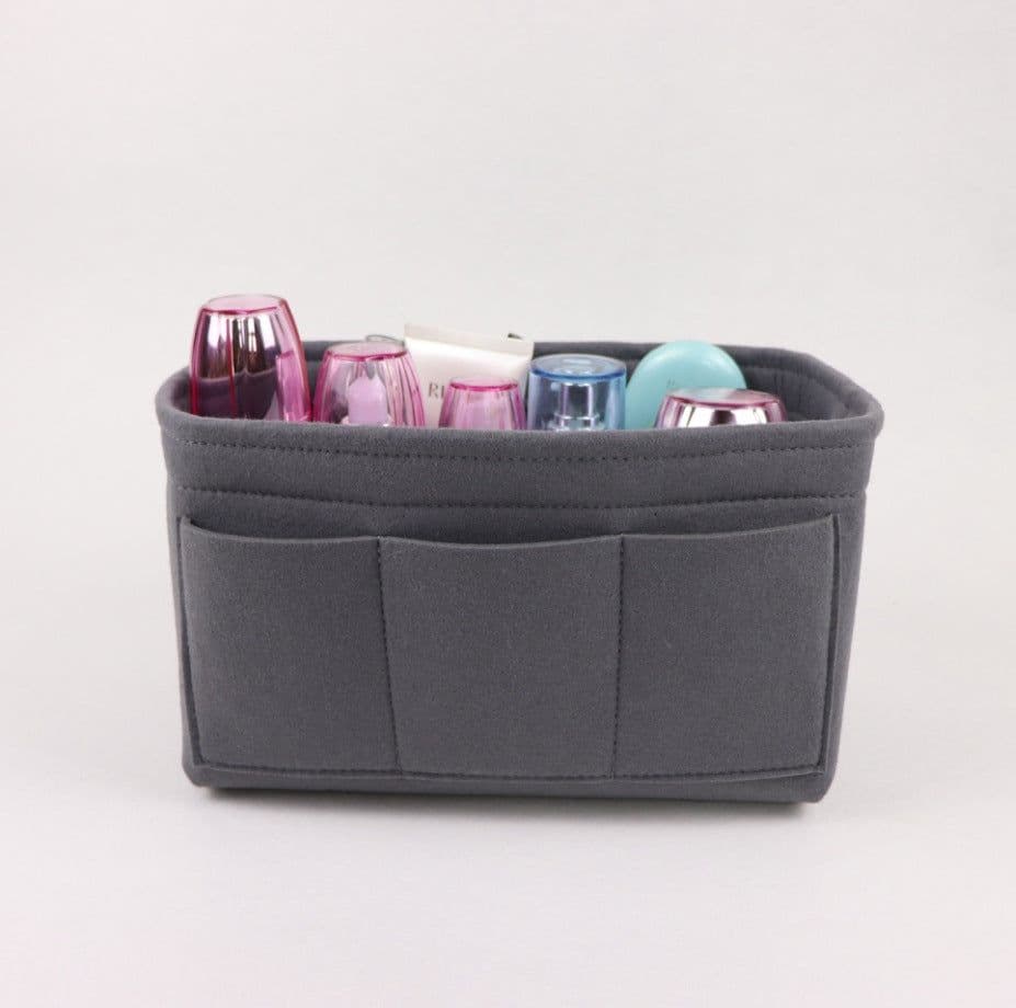 image-Felt Makeup Bag Organizer Insert Bag Handbag Multi-functional Travel Cosmetic Case Girl Toiletry Storage Bags 2019