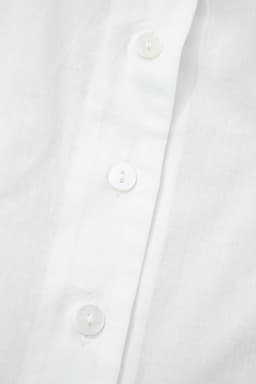 image-White Flower Eyelet Embroidered Patchwork Sheer Short Sleeve Shirt