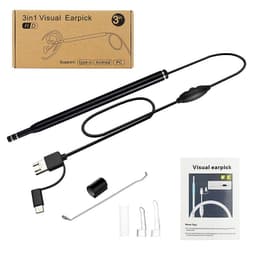image-Three In One HD Otoscope Ear Nose Mouth Endoscope With 6 LED Lights