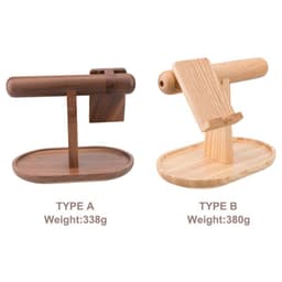 image-Wood Organizer for Phone Watch and Jewelry