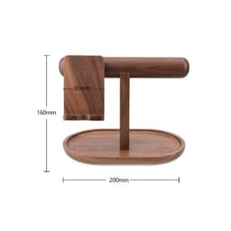 image-Wood Organizer for Phone Watch and Jewelry