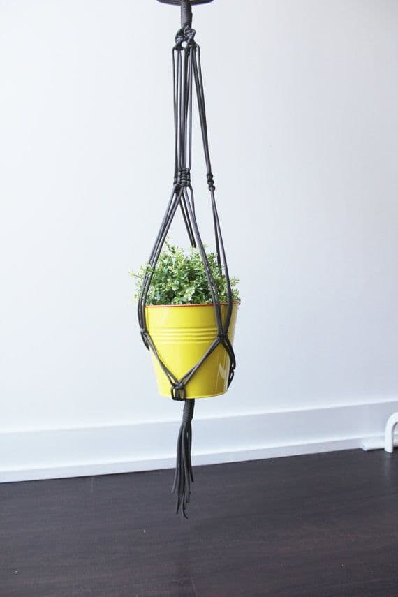 image-Double Macrame Plant Hanger, Hanging Planter