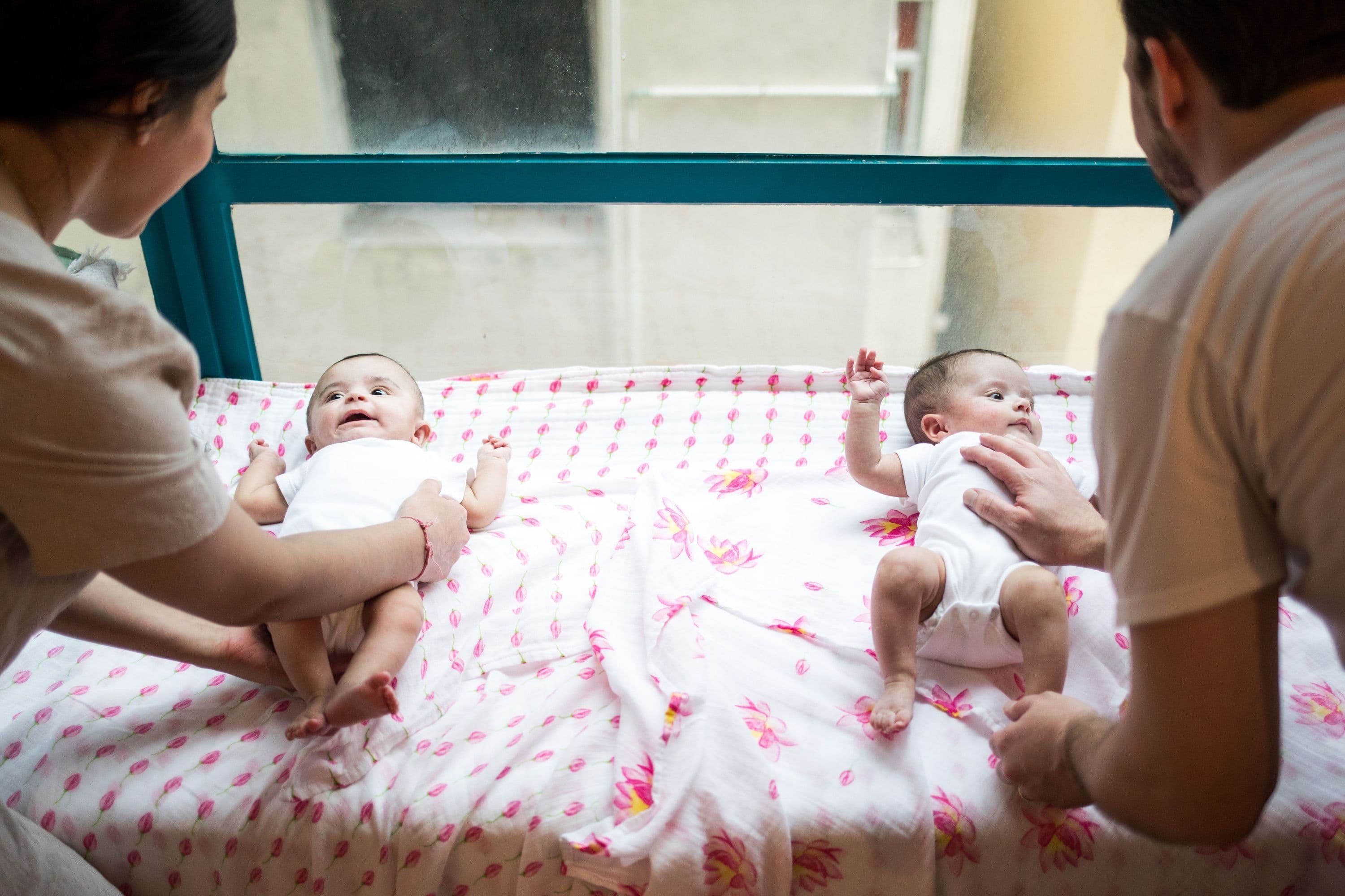 image-ORGANIC SWADDLE SET - ENCHANTED GARDEN (Magical Lotus + Flower Bud)