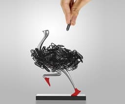 image-Running Ostrich Paper Clip Storage