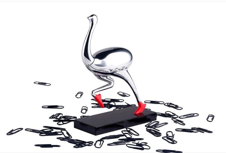 image-Running Ostrich Paper Clip Storage