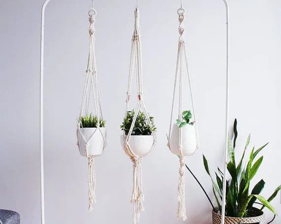 image-Macrame Plant Hanger, Hanging Planter, Indoor,
