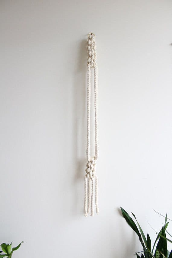 image-Large Macrame Plant Hanger, Hanging Planter, Unique Gift