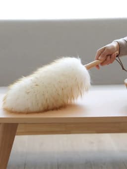 image-Premium Round Feather Dust Duster – Reusable & Gentle Cleaning for