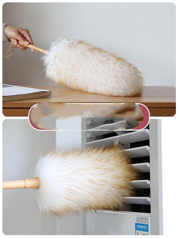 image-Premium Round Feather Dust Duster – Reusable & Gentle Cleaning for