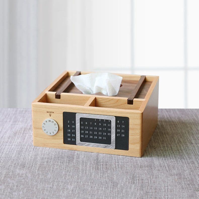 image-Wooden Calendar Storage Box