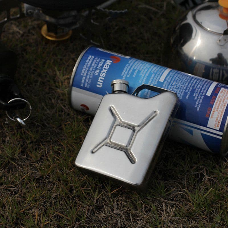 image-Jerry Can Stainless Steel Hip Flask