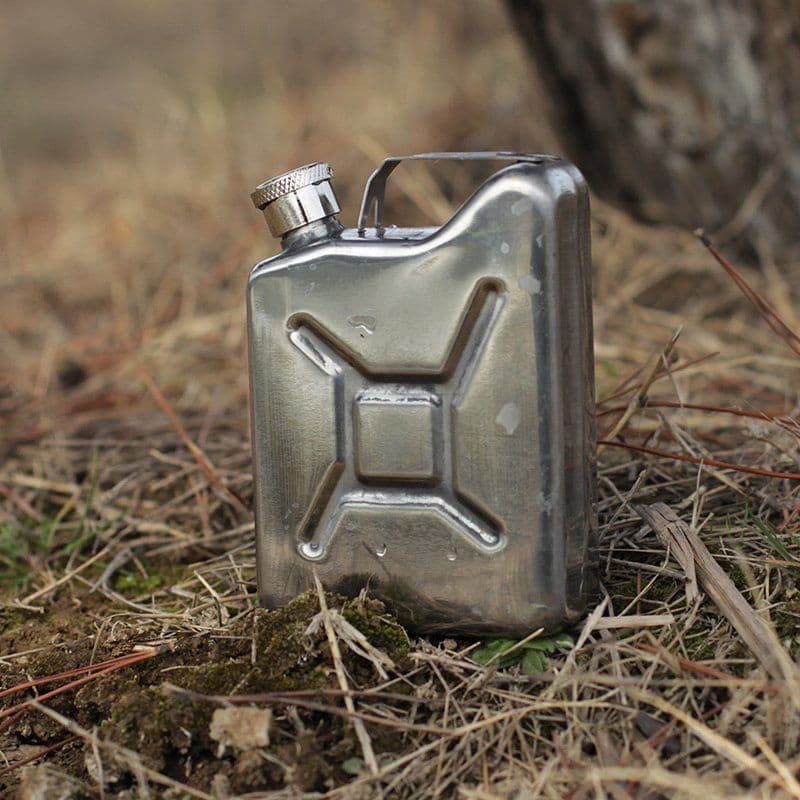 image-Jerry Can Stainless Steel Hip Flask