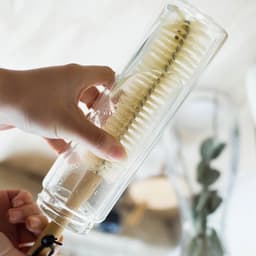 image-Premium Wooden Pan & Dish Cleaning Brush – Durable Stainless Steel &