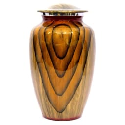 image-Aluminum Urn with Classic Wood Finish | Ritual Pot