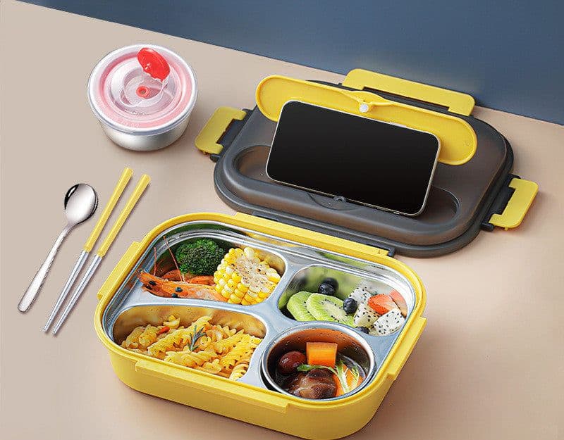 image-304 Stainless Steel Lunch Box, Fresh-keeping Box With Soup Cup,