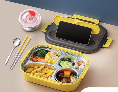 image-304 Stainless Steel Lunch Box, Fresh-keeping Box With Soup Cup,