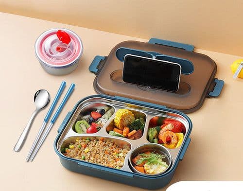 image-304 Stainless Steel Lunch Box, Fresh-keeping Box With Soup Cup,