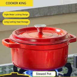 image-COOKER KING Cast Iron Enamel Non Stick Pot Household Stew soup Pot Gas