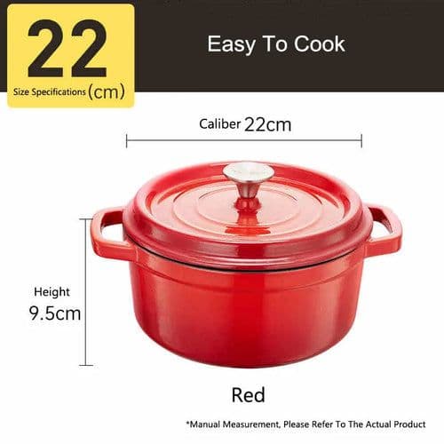 image-COOKER KING Cast Iron Enamel Non Stick Pot Household Stew soup Pot Gas