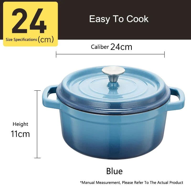 image-COOKER KING Cast Iron Enamel Non Stick Pot Household Stew soup Pot Gas