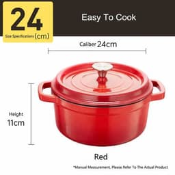 image-COOKER KING Cast Iron Enamel Non Stick Pot Household Stew soup Pot Gas
