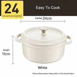 image-COOKER KING Cast Iron Enamel Non Stick Pot Household Stew soup Pot Gas