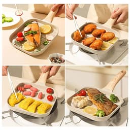 image-Nonstick Grill Pan for All Stove 19cm/7.5 Inch Square Steak Grilling