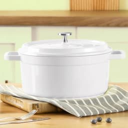 image-Enameled Cast Aluminum Dutch Oven with Lid Home Kitchen Enamel Stock