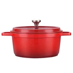 image-Enameled Cast Aluminum Dutch Oven with Lid Home Kitchen Enamel Stock