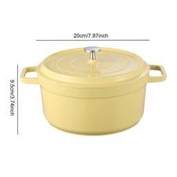 image-Enameled Cast Aluminum Dutch Oven with Lid Home Kitchen Enamel Stock