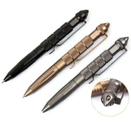 image-Manvi Tactical Aluminum Pen - Silver Outdoor Survival Tool