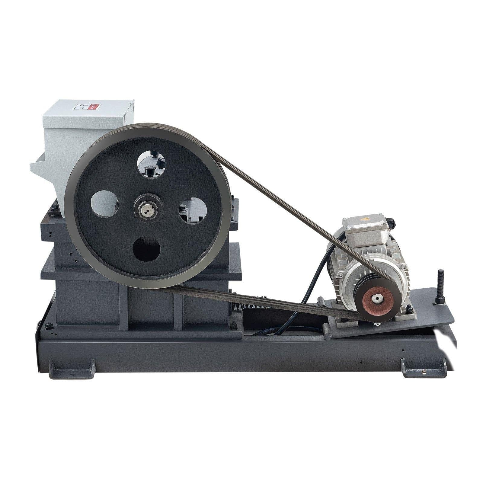 image-VEVOR Jaw Crusher Machine, 2.2KW High Power Rock Stone Crush Machine, 6.10 x 5.12 inch Feeding Port, 1740 RPM Speed Stone Shatter Grinder, Electric Stone Shatter 220V, for Rock Coal Glass Bottle