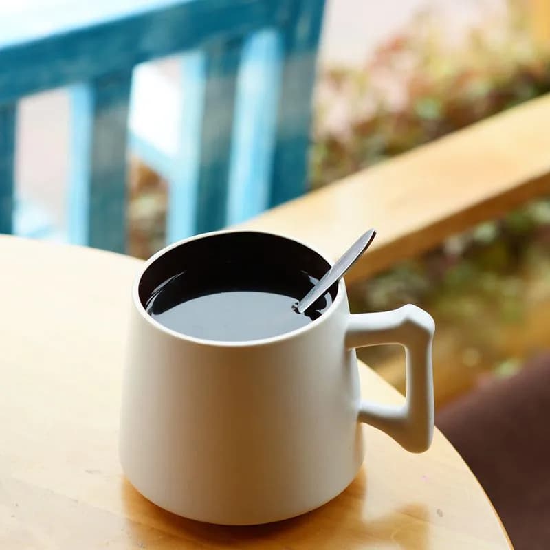 image-Handmade lovers ceramic coffee cup and saucer suit