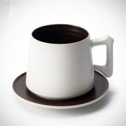 image-Handmade lovers ceramic coffee cup and saucer suit