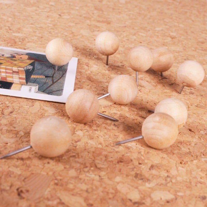 image-Wooden Beads Push Pins