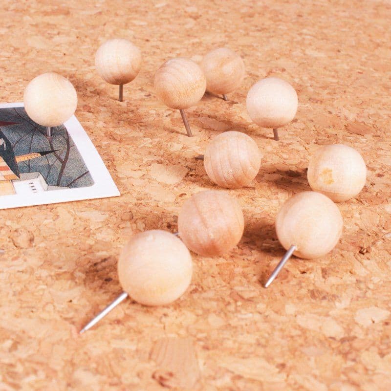 image-Wooden Beads Push Pins