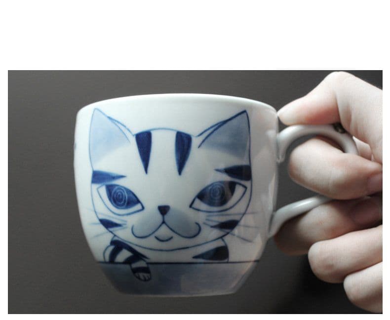 image-Hand-painted Cat Series Coffee Mug