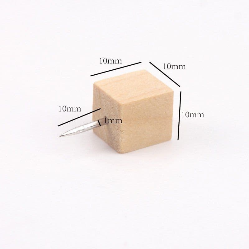 image-Wooden Dice Push Pins