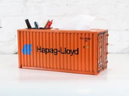 image-Cargo Container Tissue Box With Pen Holder