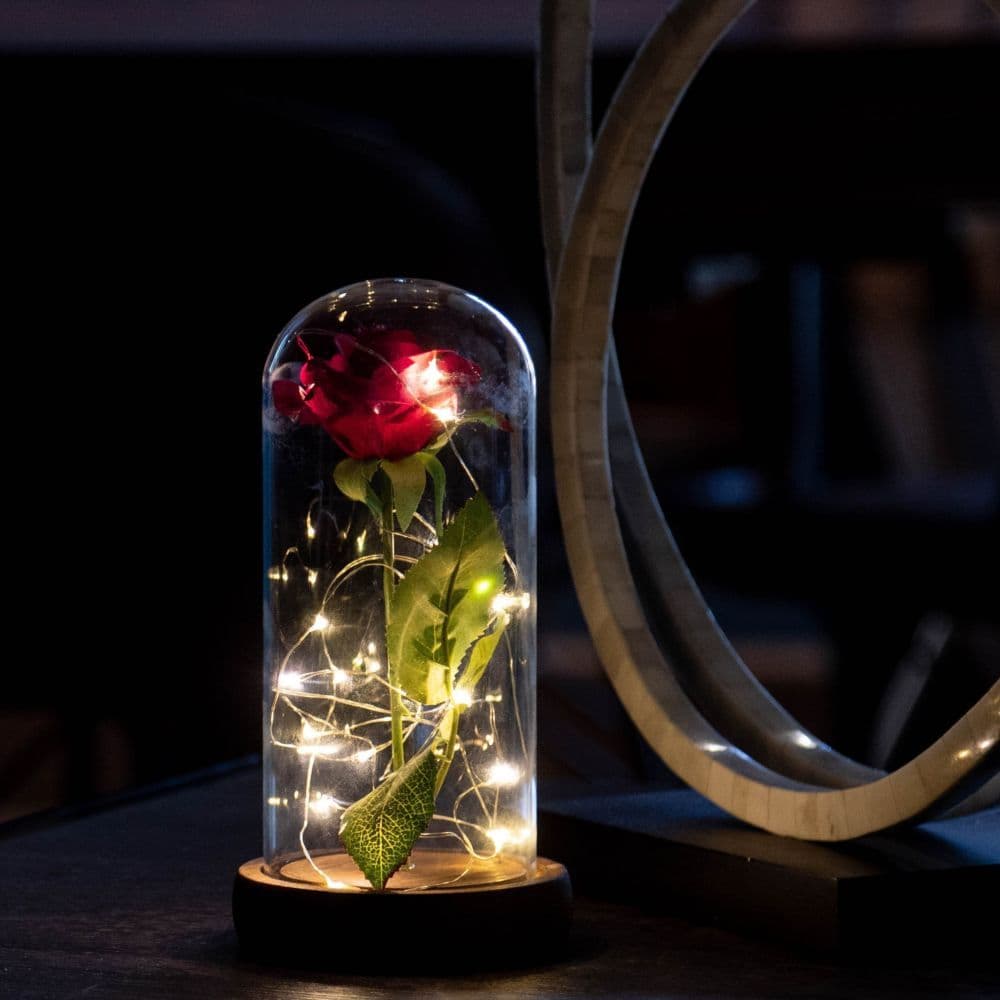 image-Enchanted Rose Flower Lamp