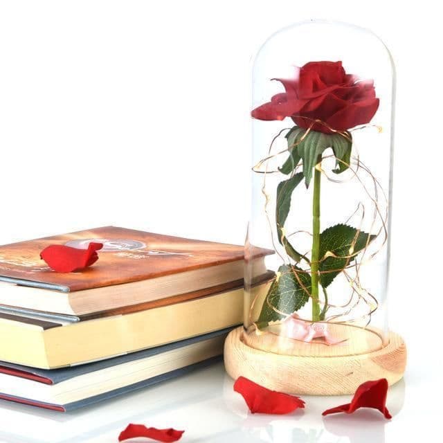 image-Enchanted Rose Flower Lamp