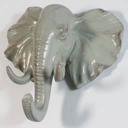 image-Resin Elephant Head Hook