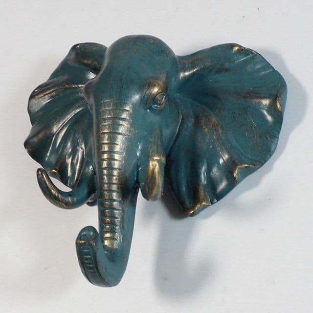 image-Resin Elephant Head Hook