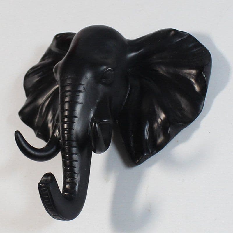 image-Resin Elephant Head Hook