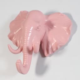 image-Resin Elephant Head Hook