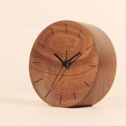 image-Black Walnut Concave Alarm Clock